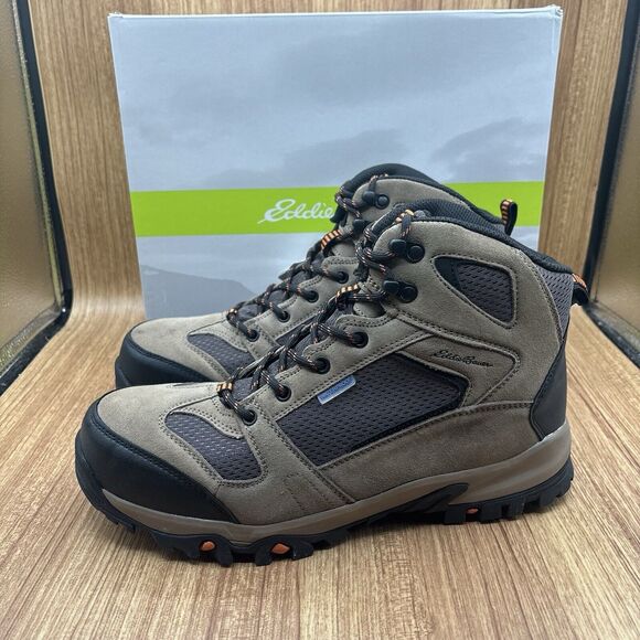 Eddie Bauer Lincoln Rock WATERPROOF HIKING color Bungee cord Men size 12 M Boots - Picture 3 of 9